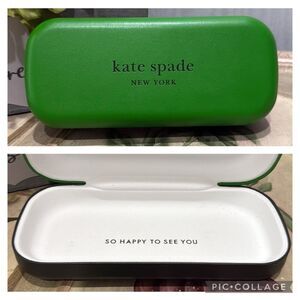 Kate Spade New York Eyeglass Case So Happy to See You Green